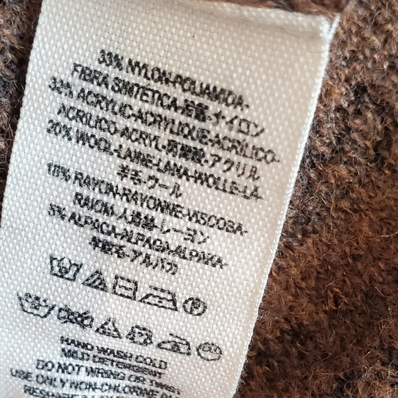 Free People Banana Split Cowl Neck Wool Blend Knit Sweater Size XS - Picture 7 of 8